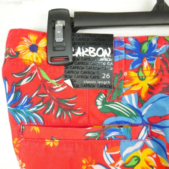 Carbon Cargo Chino Shorts Men's/Boys Size 26-28 Tribal Floral Back to School - Picture 3 of 4